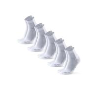 DANISH ENDURANCE Chaussettes de Running Longue Distance, Anti-Ampoules, Soutien Voûte Plantaire, 5 Paires, Blanc, 39-42