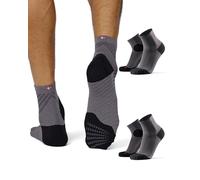 DANISH ENDURANCE Chaussettes de Running, Lot de 2, Noir/Gris, 39-42