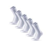 DANISH ENDURANCE Chaussettes Hautes de Running Longue Distance, Anti-Ampoules, Course et Trail, Homme Femme, Lot de 3 ou 5, Blanc - 5 Paires, 43-47