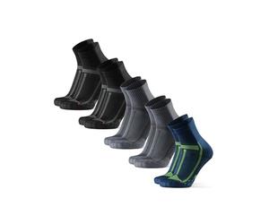 DANISH ENDURANCE Chaussettes de Running Mi-Hautes, Lot de 3 ou 5 | Chaussettes de Course Longue Distance, Rembourrées et Anti-Ampoules, Séchage Rapide pour Marathon et Été, Unisexe