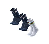 DANISH ENDURANCE Chaussettes de sport bleu foncé / blanc, Taille 39-42