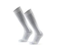 DANISH ENDURANCE Chaussettes de Compression 21-26 mmHg, Hommes et Femmes, Unisexes, Lot de 1 ou 2, Blanc, 43-47