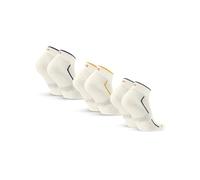 DANISH ENDURANCE Chaussettes de Sport Rembourrées, en Coton Bio, pour Hommes & Femmes, Lot de 3 ou 6 Multicolore (1xBlanc cassé/Vert foncé, 1xBlanc cassé/Bleu marine, 1xBlanc cassé/Moutarde) 39-42