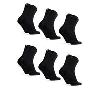 DANISH ENDURANCE Chaussettes en Fibre de Bambou, Homme Femme, 6 Paires, Noir, 35-38