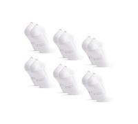 DANISH ENDURANCE Chaussettes en Fibre de Bambou, Ultra Douces & Respirantes, Homme Femme, 6 Paires, Blanc, 35-38