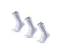 DANISH ENDURANCE Chaussettes Hautes de Running Longue Distance, Confort sans Frottement, Course et Trail, Homme Femme, Lot de 3 ou 5, Blanc, 39-42