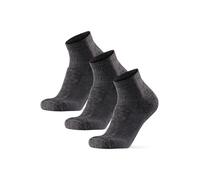 DANISH ENDURANCE Chaussettes de Randonnée en Laine Mérinos Respirante, Unisexes Lot de 3, Gris, 39-42