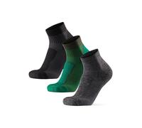 DANISH ENDURANCE Chaussettes 'Merino Hiking Low' gris / vert, Taille 35-38