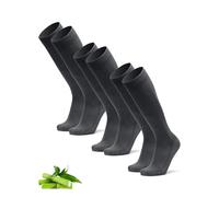 DANISH ENDURANCE Chaussettes Montantes en Fibre de Bambou Ultra Douce, Hautes, Homme Femme, 3 ou 6 Paires, Gris, 43-47