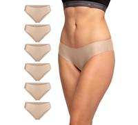 DANISH ENDURANCE Culottes Bikini Invisibles, Lot de 6, Beige, M