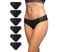 DANISH ENDURANCE Culottes Bikini Invisibles, Lot de 6, Noir, XXL