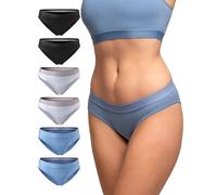 DANISH ENDURANCE Culottes en Coton Bio, Lot de 3 ou 6, Multicolore (2X Noir, 2X Bleu Clair, 2X Gris), S