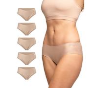 DANISH ENDURANCE Culottes Hipster Invisibles, Lot de 3 ou 5, Beige, M