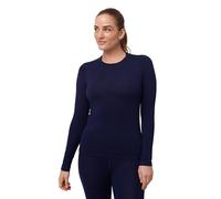 DANISH ENDURANCE Haut Thermique en Laine Merinos pour Femme, sous-Vêtements Thermiques. Couche de Base d'hiver, Bleu Marine Foncé, 2XL