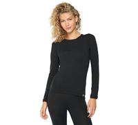 DANISH ENDURANCE Haut Thermique en Laine Merinos pour Femme, sous-Vêtements Thermiques. Couche de Base d'hiver, Noir, L