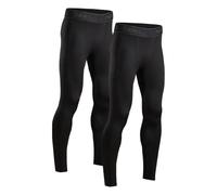DANISH ENDURANCE Legging de Compression Homme, Séchage Rapide, Lot de 2 | Legging de Compression, Extensibilité 4 Sens et Séchage Rapide, pour la Course, la Salle de Sport et l'Entraînement