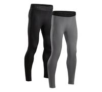 DANISH ENDURANCE Legging de Compression Homme, Séchage Rapide, Lot de 2 | Legging de Compression, Extensibilité 4 Sens et Séchage Rapide, pour la Course, la Salle de Sport et l'Entraînement