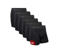 DANISH ENDURANCE Lot de 6 Boxers en Coton Bio Ultra Doux et Respirants, Confortables, Caleçons Homme Noir Lot de 6 L