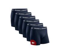 DANISH ENDURANCE Lot de 6 Boxers en Coton Ultra Doux, Caleçon Confortable et Respirant, pour Homme, Bleu Marine, L