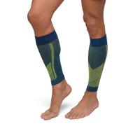 DANISH ENDURANCE Manchons de Compression pour Mollets, 21-26 mmHG, Hommes et Femmes, Unisexe, Lot de 1 ou 3, Bleu/Jaune Fluo, M