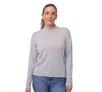 DANISH ENDURANCE Pull en Laine Mérinos et Mélange de Cachemire, Tricot de Première Qualité pour Femmes Gris Clair Mélangé XL