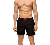 DANISH ENDURANCE Short de Bain Léger et Confortable pour Hommes, Noir, XL