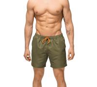 DANISH ENDURANCE Short de Bain Léger et Confortable pour Hommes, Vert Olive, 2XL