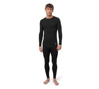DANISH ENDURANCE sous-Vêtements Thermiques en Laine Mérinos Long pour Hommes, Ensemble de Couches de Base Chaudes en Laine Mérinos (Haut et Bas), Noir, 2XL