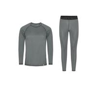 DANISH ENDURANCE sous-Vêtements Thermiques pour Hommes et Femmes, Ensemble de sous-Couches, Recy as et Haut à Manches Longues, Unisexe, Gris/Noir, XL