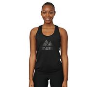 DANISH ENDURANCE T-Shirt de Sport sans Manches Femme, Débardeur Léger & Respirant, Running & Fitness, Noir/Logo Noir Oversize, Small