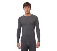 DANISH ENDURANCE T-Shirt en Laine Mérinos à Manches Longues Thermique, Chaud, sous-Vêtement Homme Premium avec ou sans Braguette, Gris Foncé, S