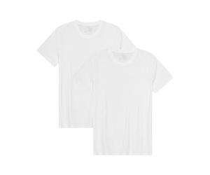 DANISH ENDURANCE T-Shirts pour Homme, T-Shirts en Coton Bio, Multipack, Col Rond, Lot de 1, 2 ou 4, Col Rond - Blanc Lot de 2, 2XL
