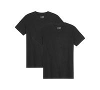 DANISH ENDURANCE T-Shirts pour Homme, T-Shirts en Coton Bio, Multipack, Manches Courtes, Melange Doux Prémium, Lot de 2, Col en V - Noir, L