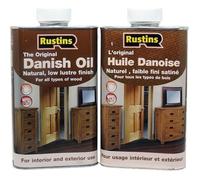 Rustins 250ml Danish Oil - L'huile danoise claire originale pour tous les types de bois - extérieur et intérieur - sécurité, nourriture et jouets