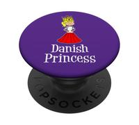 Danish Princess Cute Girl Danemark Fairy Tale PopSockets PopGrip Adhésif