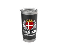 Danish Princess Denmark Flag Proud Danish Girl Gobelet isotherme en acier inoxydable double paroi