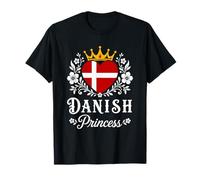 Danish Princess Denmark Flag Proud Danish Girl T-Shirt