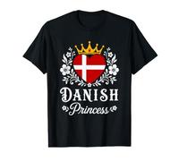 Danish Princess Denmark Flag Proud Danish Girl T-Shirt Graphique avec Valeur