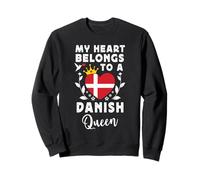 Danish Queen Danish Wife Girlfriend Denmark Flag Sweatshirt