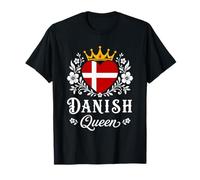 Danish Queen Denmark Flag Proud Danish Woman T-Shirt