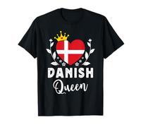 Danish Queen Denmark Flag Proud Danish Woman T-Shirt