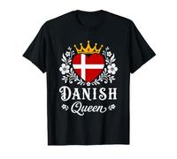 Danish Queen Denmark Flag Proud Danish Woman T-Shirt Graphique avec Valeur