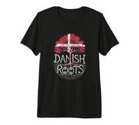 Danish Roots - Souvenir d'arbre généalogique aux Couleurs du Drapeau du Danemark T-Shirt Haut de Gamme