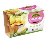 DANIVAL - Purée Poires BIO 4 x 100g - Vente à l'unité - meilleure offre