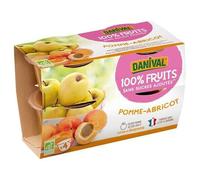DANIVAL - Purée Pommes abricots BIO 4 x 100g - Vente à l'unité - meilleure offre