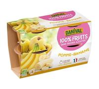 DANIVAL - Purée Pommes bananes BIO 4 x 100g - Vente à l'unité - meilleure offre