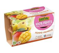 DANIVAL - Purée Pommes mangues BIO 4 x 100g - Vente à l'unité - meilleure offre