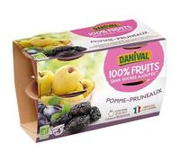 DANIVAL - Purée Pommes pruneaux BIO 4 x 100g - Vente à l'unité - meilleure offre
