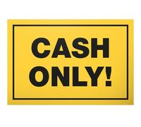 DankeDir! Cash only - Panneau humoristique en espèces - 30 x 20 cm - Panneau d'avertissement amusant pour gastronomie - Vente au détail - Pas de paiement de carte - Décoration pour magasin,