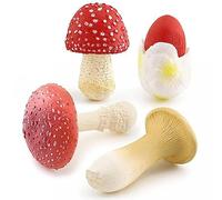 Danlai 4pcs / Ensemble De Champignons De Champignons Artificiels Modèle De Champignon Légumes Réaliste Paysage Champignon pour Décoration De Jardin À Maison